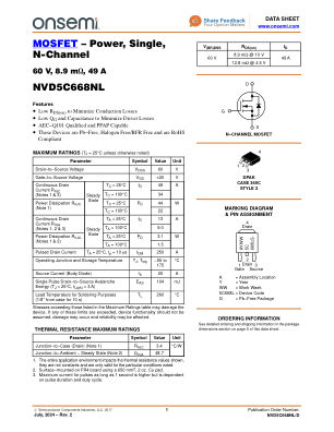 NVD5C668NL 数据手册首页