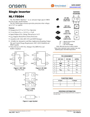 NL17SG04 数据手册首页