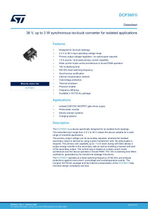 DCP3601I datasheet cover page