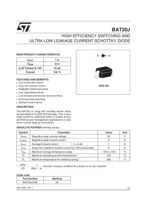 BAT20J 数据手册首页