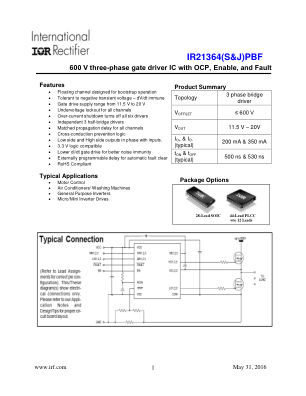 IR21364S datasheet cover page