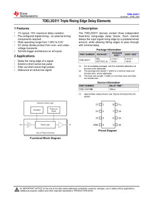 TDEL3G511 datasheet cover page