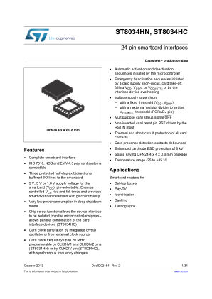 ST8034HN datasheet cover page