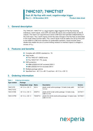 74HC107DB datasheet cover page