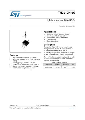 TN2010H-6G 数据手册首页