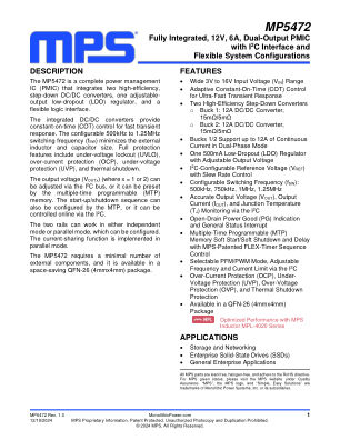 MP5472 datasheet cover page