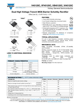 V40120C datasheet cover page