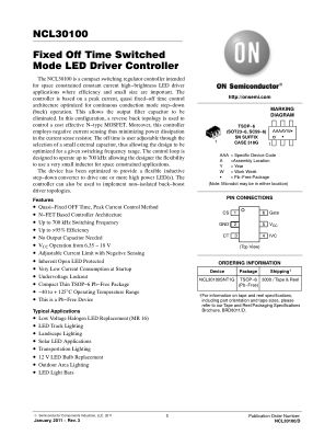 NCL30100 数据手册首页