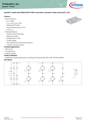 FP50R12W3T7-B11 数据手册首页