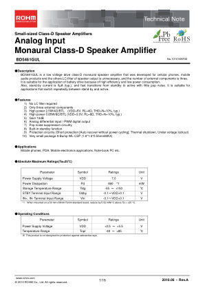 BD5461GUL datasheet cover page