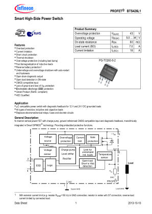 BTS426L1-E3062A datasheet cover page