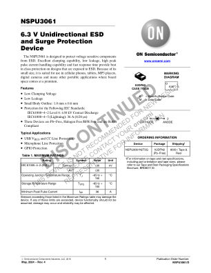 NSPU3061 datasheet cover page
