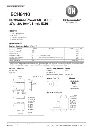 ECH8410 datasheet cover page