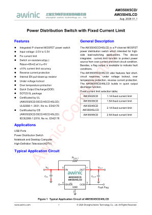 AW350X5CD datasheet cover page