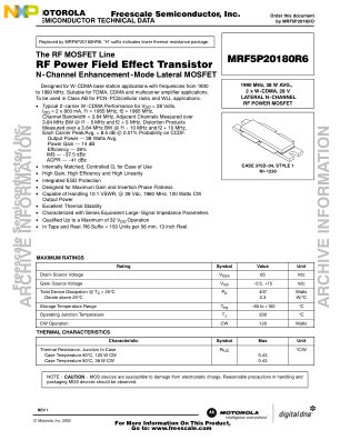MRF5P20180 数据手册首页