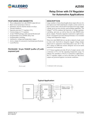 A2550 datasheet cover page