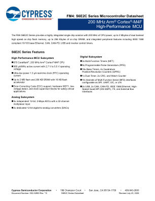 FM4-S6E2C datasheet cover page
