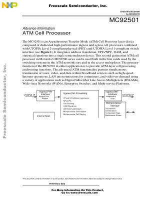 MC92501 datasheet cover page