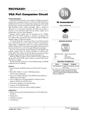 PACVGA201 数据手册首页