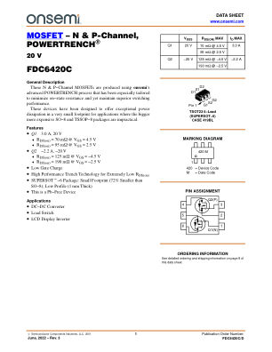 FDC6420C 数据手册首页