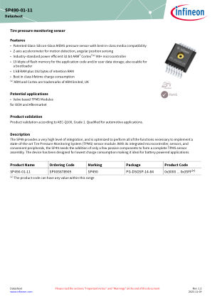 SP490-01-11 datasheet cover page