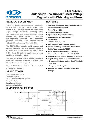 SGM70420XQ datasheet cover page