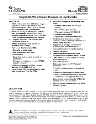 TSB42AB4 datasheet cover page