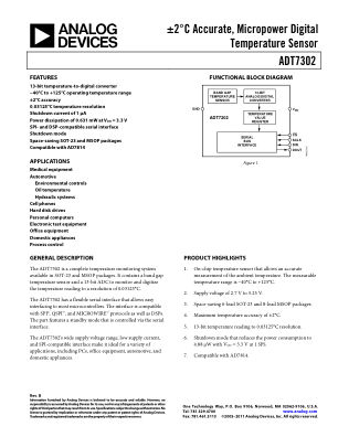 ADT7302 datasheet cover page