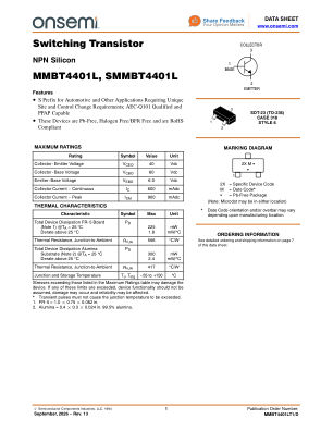 MMBT4401LT1 数据手册首页