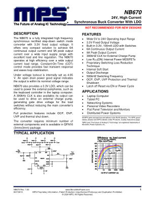 NB670 datasheet cover page