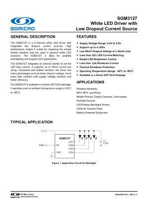SGM3127 datasheet cover page