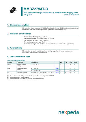 MMBZ27VAT-QR 数据手册首页