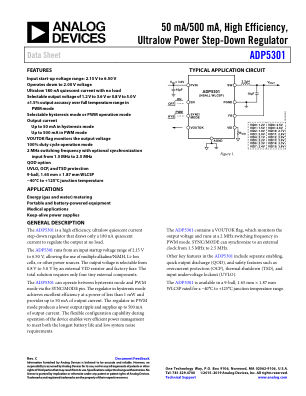 ADP5301 数据手册首页