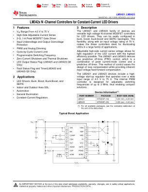 LM3423 datasheet cover page