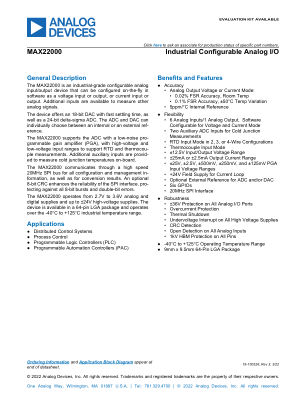 MAX22000 datasheet cover page