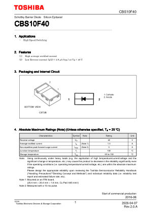 CBS10F40 datasheet cover page