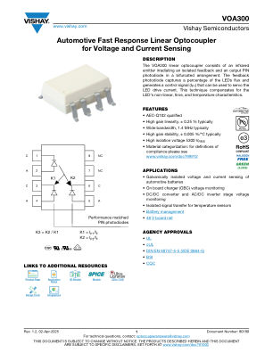 VOA300 datasheet cover page