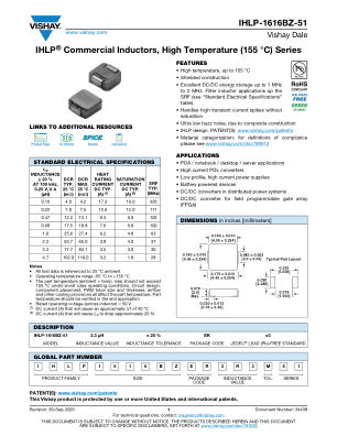 IHLP1616BZ51 数据手册首页