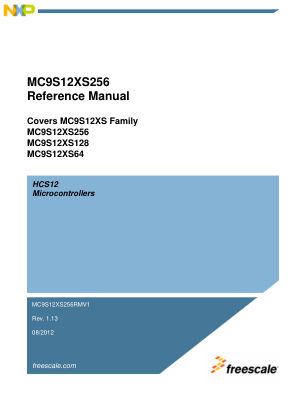 MC9S12XS256RMV1 datasheet cover page