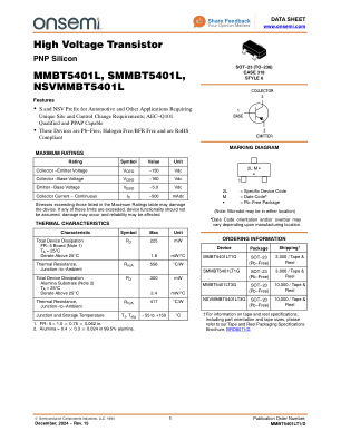 MMBT5401LT1 数据手册首页