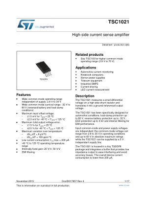 TSC1021 datasheet cover page