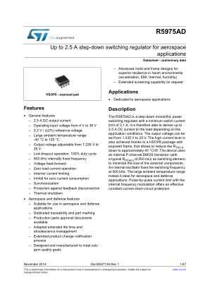 R5975AD 数据手册首页