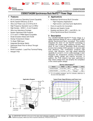CSD95373AQ5M datasheet cover page