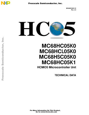 MC68HC05K1 datasheet cover page