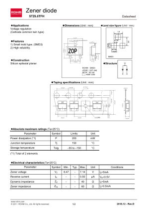 STZ6.8TFH datasheet cover page