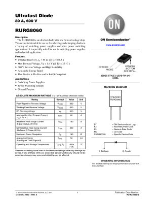 RURG8060 datasheet cover page