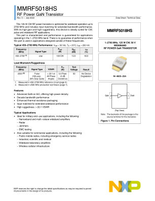 MMRF5018HS datasheet cover page