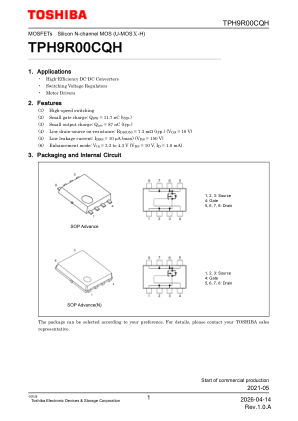 TPH9R00CQH 数据手册首页