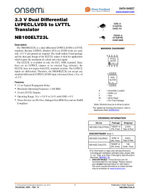 NB100ELT23L 数据手册首页