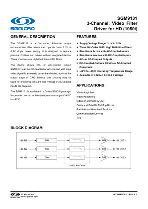 SGM9131 datasheet cover page